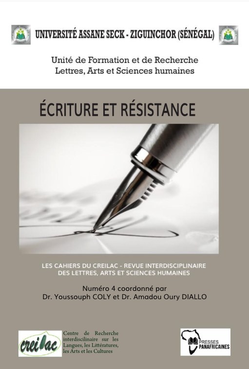 Couverture : Écriture et Résistance — Cahiers CREILAC n°4